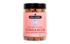 Urban Platter Cinnamon Bite Sized Butter Cookies  Plastic Jar  200 grams
